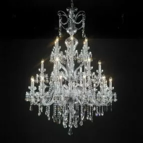 Dining Room American Crystal Chandelier 3d model