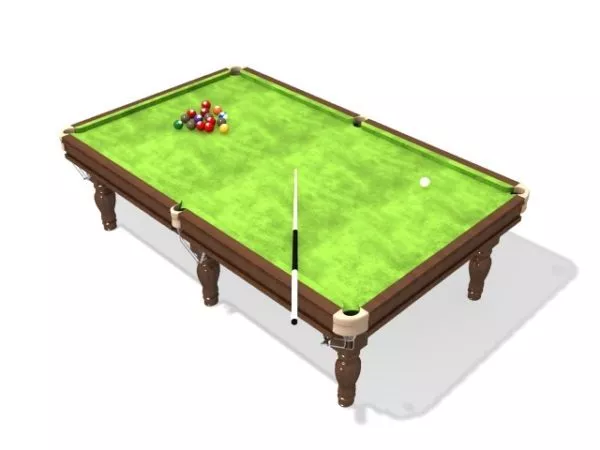 Pool Balls In Triangle Rack 3d model