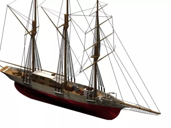 Sloop Sailboat 3d model