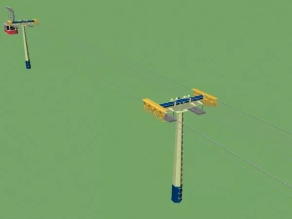 Amusement Park Outdoor Cable Car 3d model Amusement Park Outdoor Cable Car 3d model