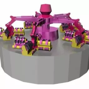 Playsest Amusement Flying Scooter 3d model