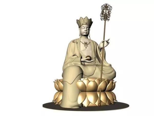 Old Chinese Buddha Statue 3d model Old Chinese Buddha Statue 3d model