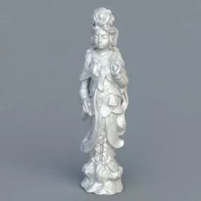Ancient Chinese Stone Goddess Statue 3d model