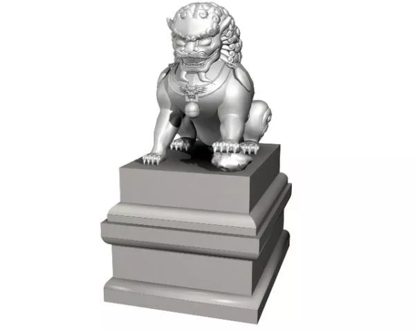 Antique Chinese Guardian Lion 3d model Antique Chinese Guardian Lion 3d model