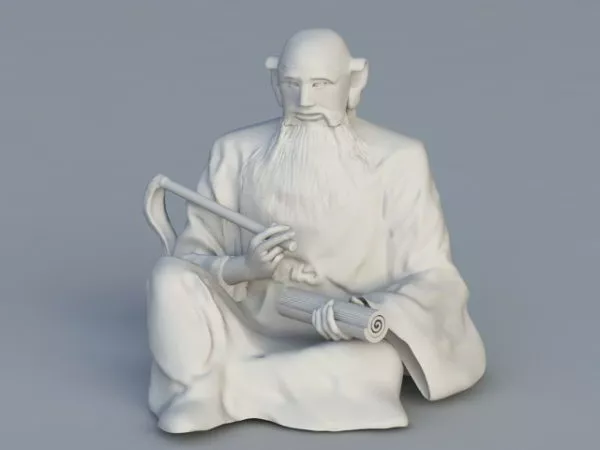 Chinese Old Man Statue 3d model Chinese Old Man Statue 3d model