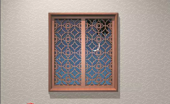 Vintage Chinese Latticework Window 3d model Vintage Chinese Latticework Window 3d model