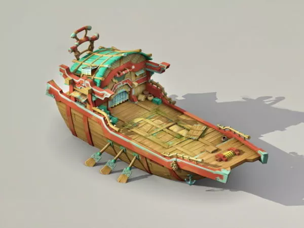 General Fishing Boat Medium Size 3d model