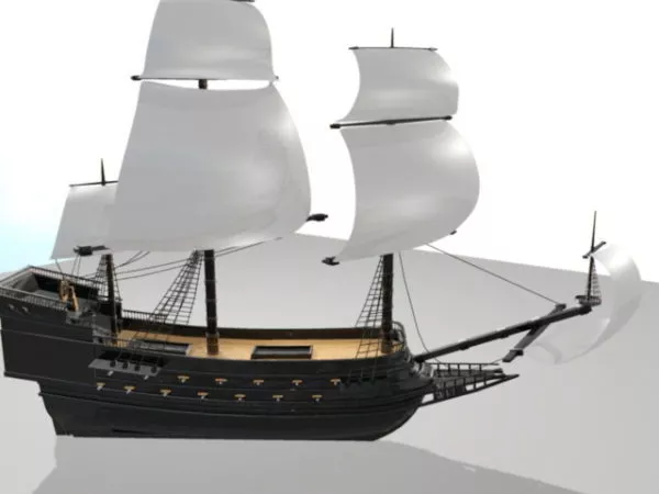 Ancient Sailing Warship 3d model Ancient Sailing Warship 3d model