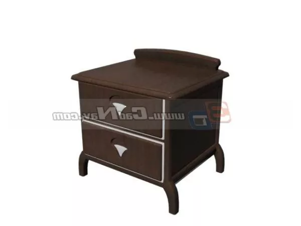 Ancient Furniture Wood Bedside Locker 3d model Ancient Furniture Wood Bedside Locker 3d model