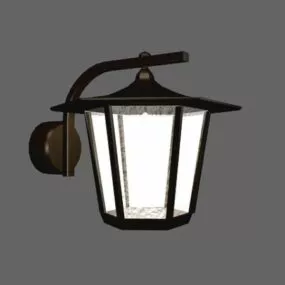 Ancient Wrought Iron Lantern 3d model