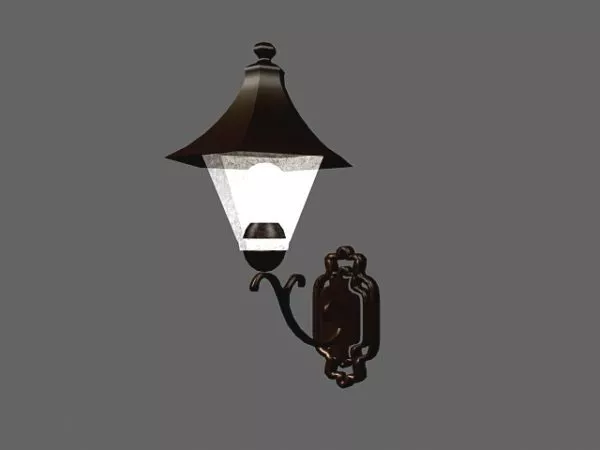 Chinese Antique Lantern Column 3d model