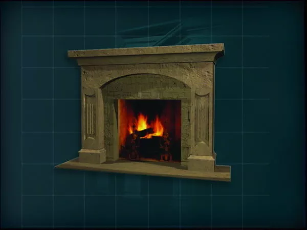 Old Stone Fireplace 3d model Old Stone Fireplace 3d model