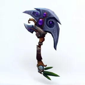 Gaming Anime Weapon Axe 3d model