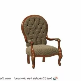 Antique Accent Chair 3d model