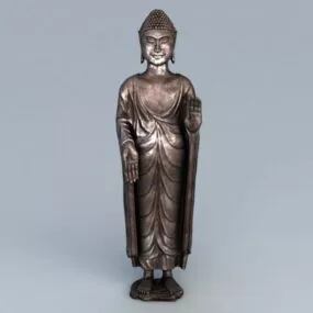 Antique Statue Bronze Buddha 3d model