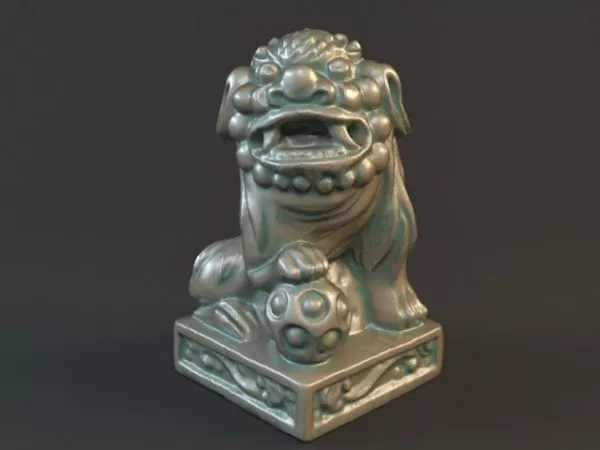 Antique Chinese Bronze Lion Statue 3d model Antique Chinese Bronze Lion Statue 3d model