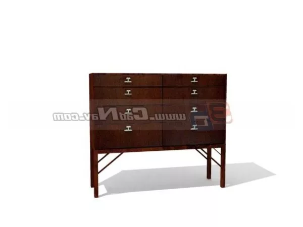 Antique Living Room Wood Storage Locker 3d model Antique Living Room Wood Storage Locker 3d model