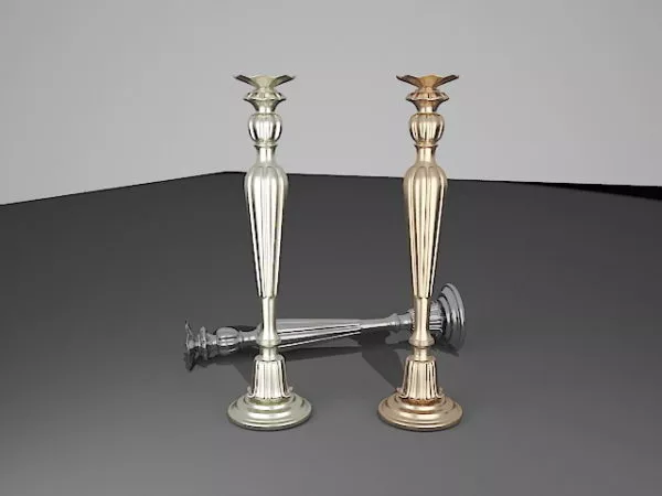 Candlestick Lamp With Metal Cover Stand 3d model