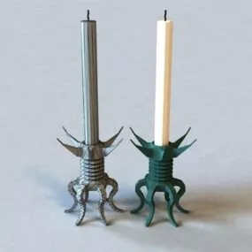 Antique Western Candlestick 3d model