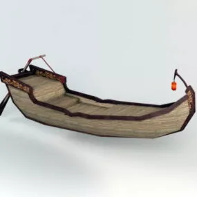 Vintage Canoe Row Boat 3d model