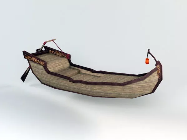 Vintage Canoe Row Boat 3d model Vintage Canoe Row Boat 3d model