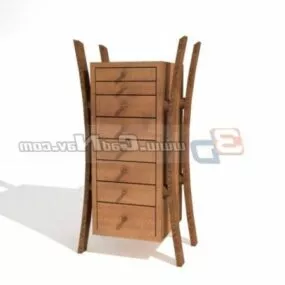 Antique Furniture Chest Of Drawers 3d model