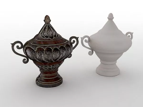 Antique Chinese Vases Decoration 3d model Antique Chinese Vases Decoration 3d model