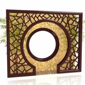 Chinese Style Antique Garden Door 3d model