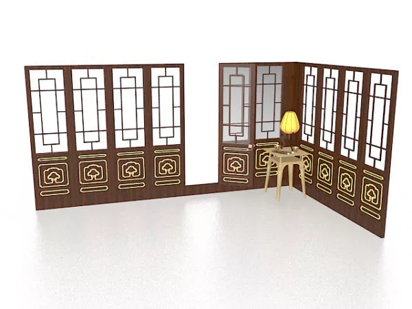 Screen Partition Square Pattern 3d model