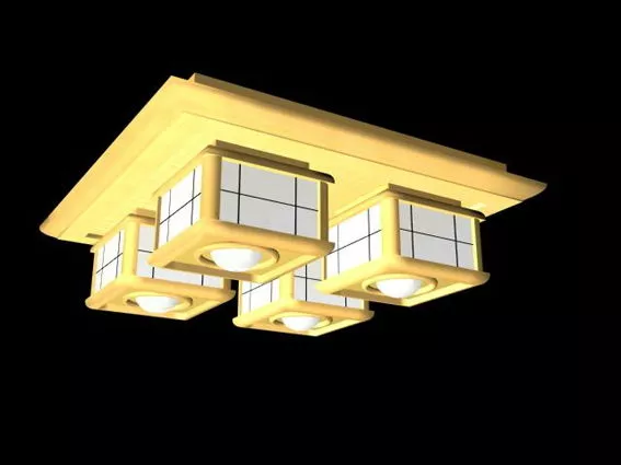 Old Style Chinese Ceiling Light 3d model Old Style Chinese Ceiling Light 3d model