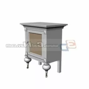 Antique Wood Corner Cabinet 3d model