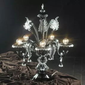 Crystal Table Lamp Antique Style 3d model