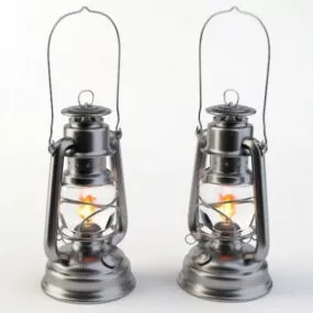 Vintage Antique Diet Oil Lamps 3d model