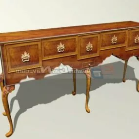 Antique Carve Patterns Console Table 3d model