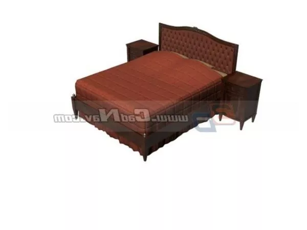 Antique Soft Bed Furniture Set 3d model Antique Soft Bed Furniture Set 3d model