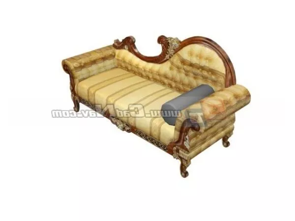 Wooden Carving Chaise Lounge 3d model Wooden Carving Chaise Lounge 3d model