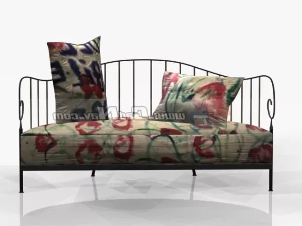 Antique Iron Sofa Frame With Couch 3d model Antique Iron Sofa Frame With Couch 3d model