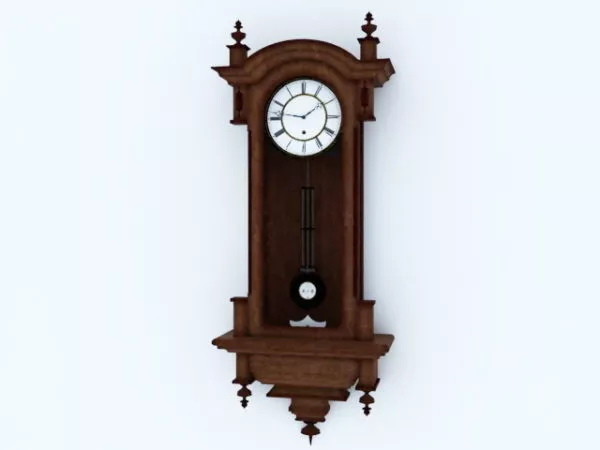 Antique Design Pendulum Wall Clock 3d model Antique Design Pendulum Wall Clock 3d model