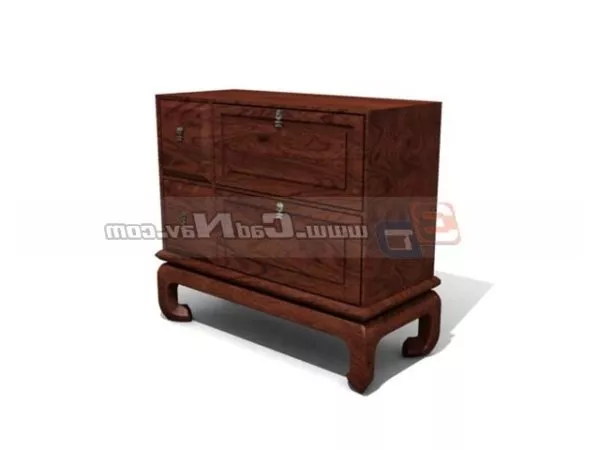 Antique Wood Storage Locker 3d model Antique Wood Storage Locker 3d model