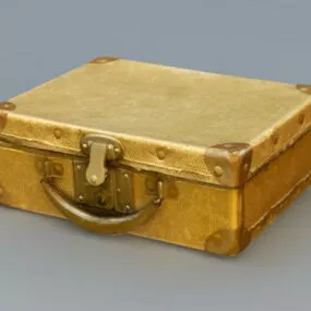 Antique Golden Suitcase 3d model