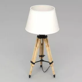 Bedroom Antique Tripod Lamp 3d model