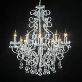 Antique Living Room Victorian Chandeliers 3d model