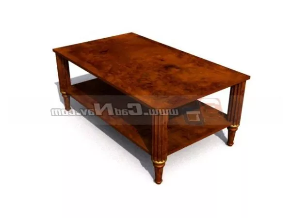 Antique Old Style Wood Coffee Table 3d model Antique Old Style Wood Coffee Table 3d model