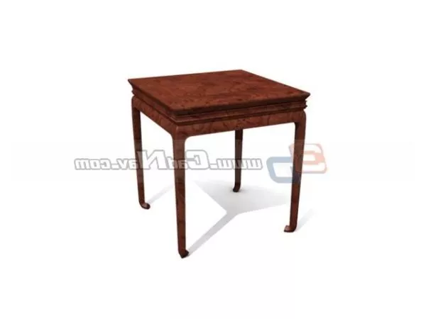 Simple Antique Wood Dining Table 3d model Simple Antique Wood Dining Table 3d model