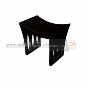 Wooden Saddle Stool 3d model