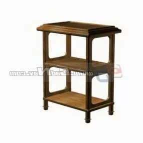 Antique Wood Home Storage Rack 3d model