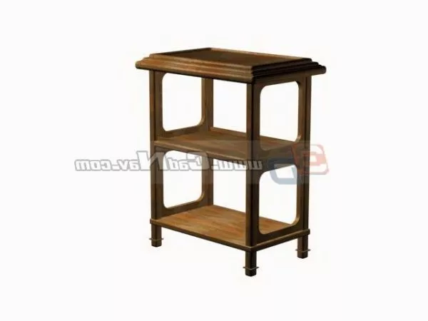Antique Wood Home Storage Rack 3d model Antique Wood Home Storage Rack 3d model