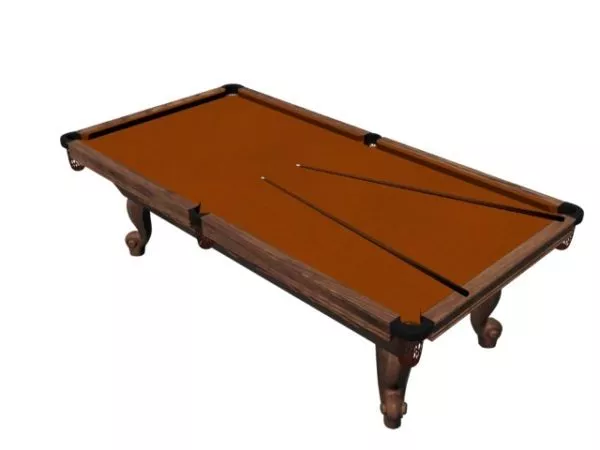 Billiard Table With Equipment 3d model