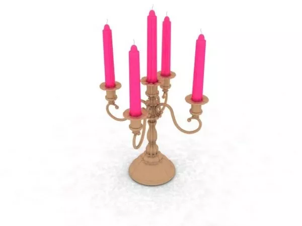 Candlestick On Deer Stand 3d model
