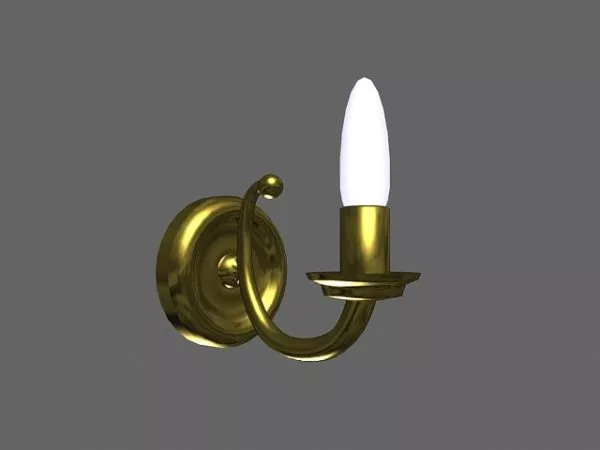 Art Deco Candlestick Light 3d model